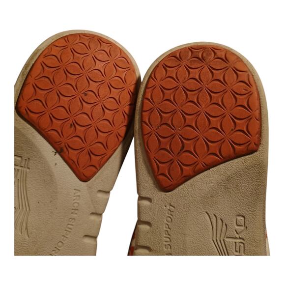 Dansko Shoes Womens 39 Belle Sneakers Arch Support Red White Floral Canvas VGUC - Picture 7 of 9